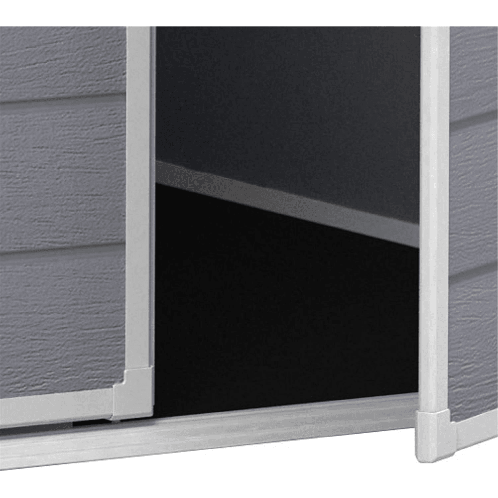 Keter 6′ x 6′ Manor Plastic Pent Garden Storage Shed – Grey - Image 3